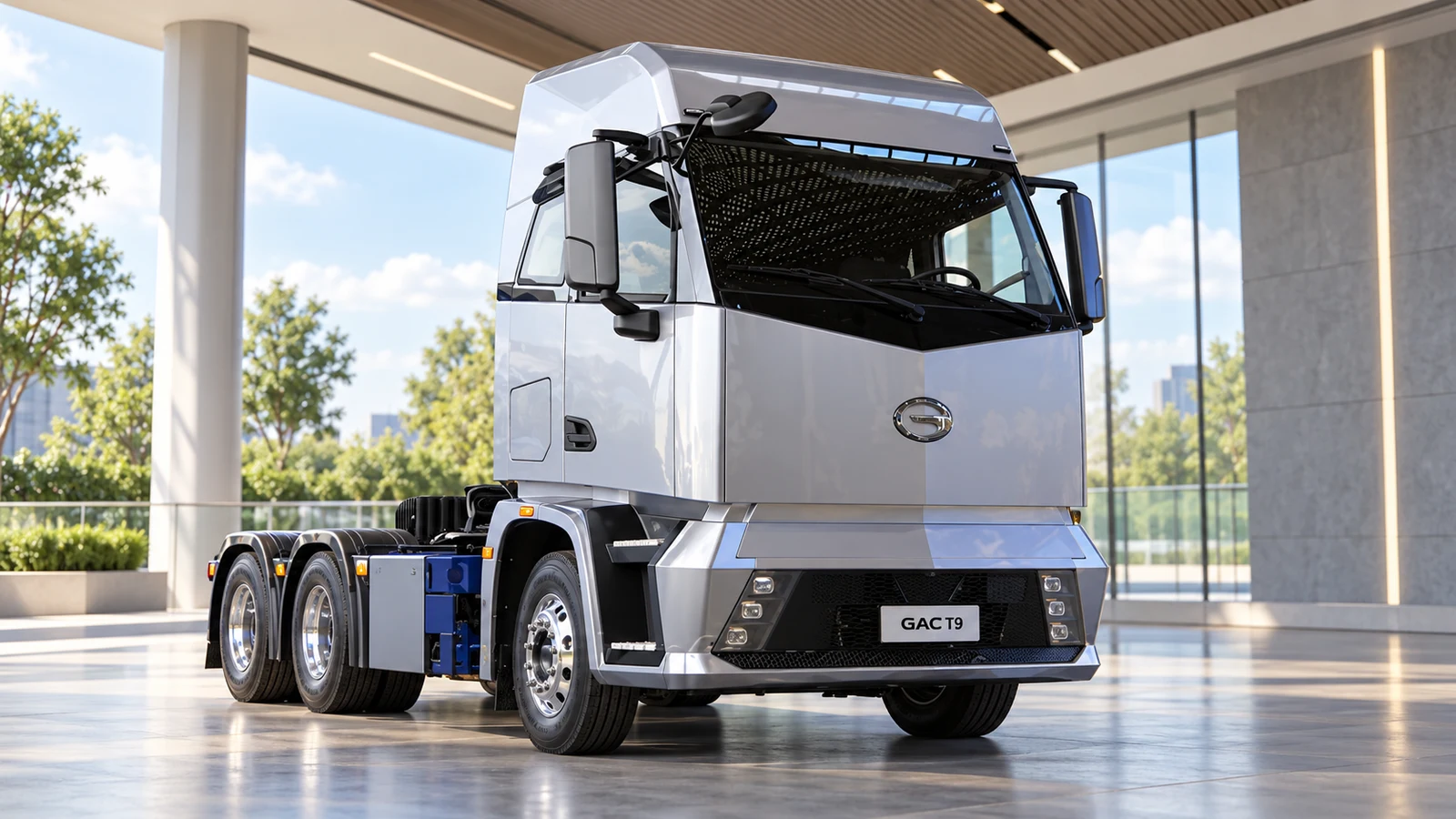 GAC T9 — базовый выставочный вариант, не схема датчиков Robotruck — сгенерированная иллюстрация