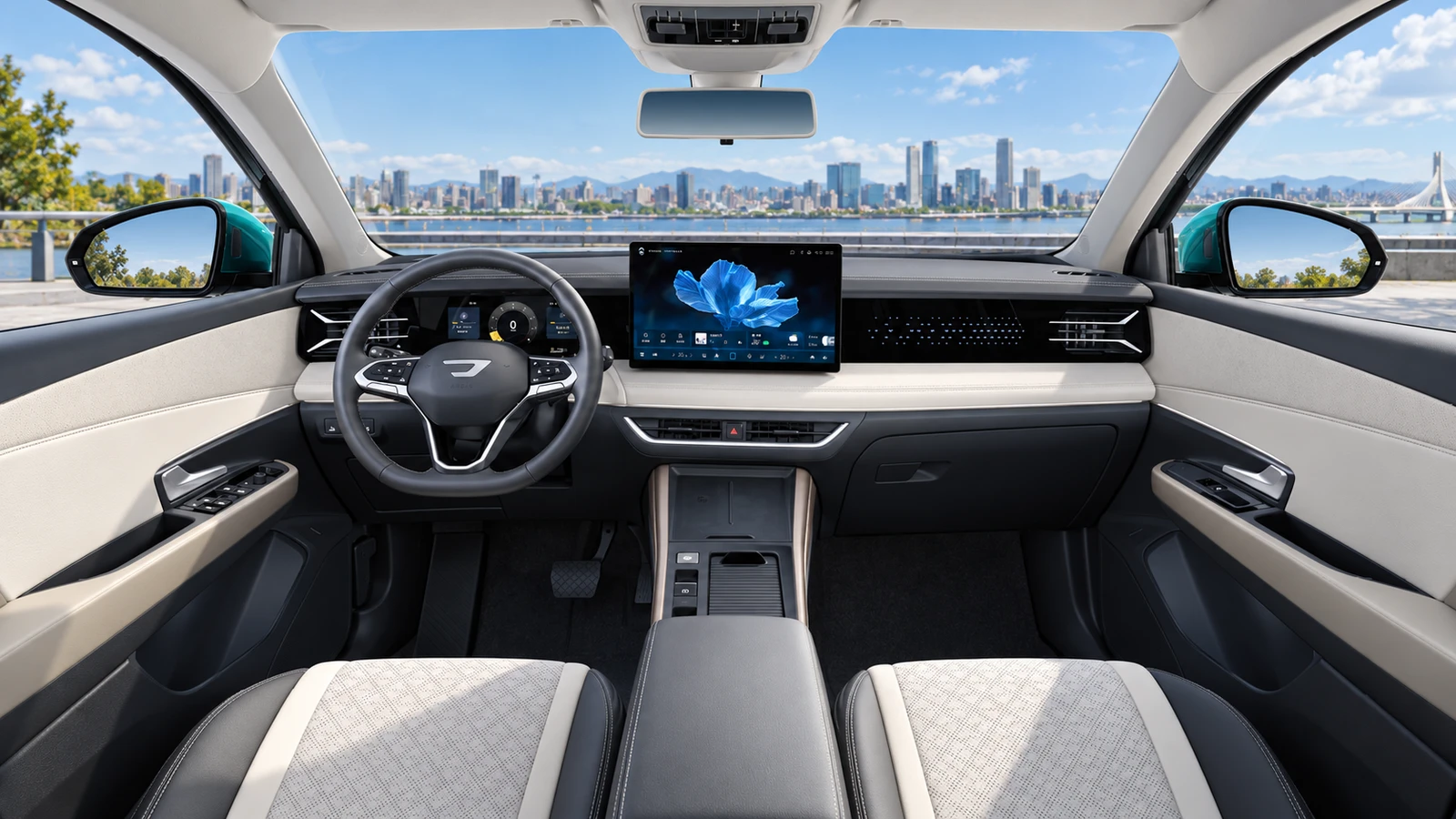Jetta VS8 — салон. Сгенерированная иллюстрация