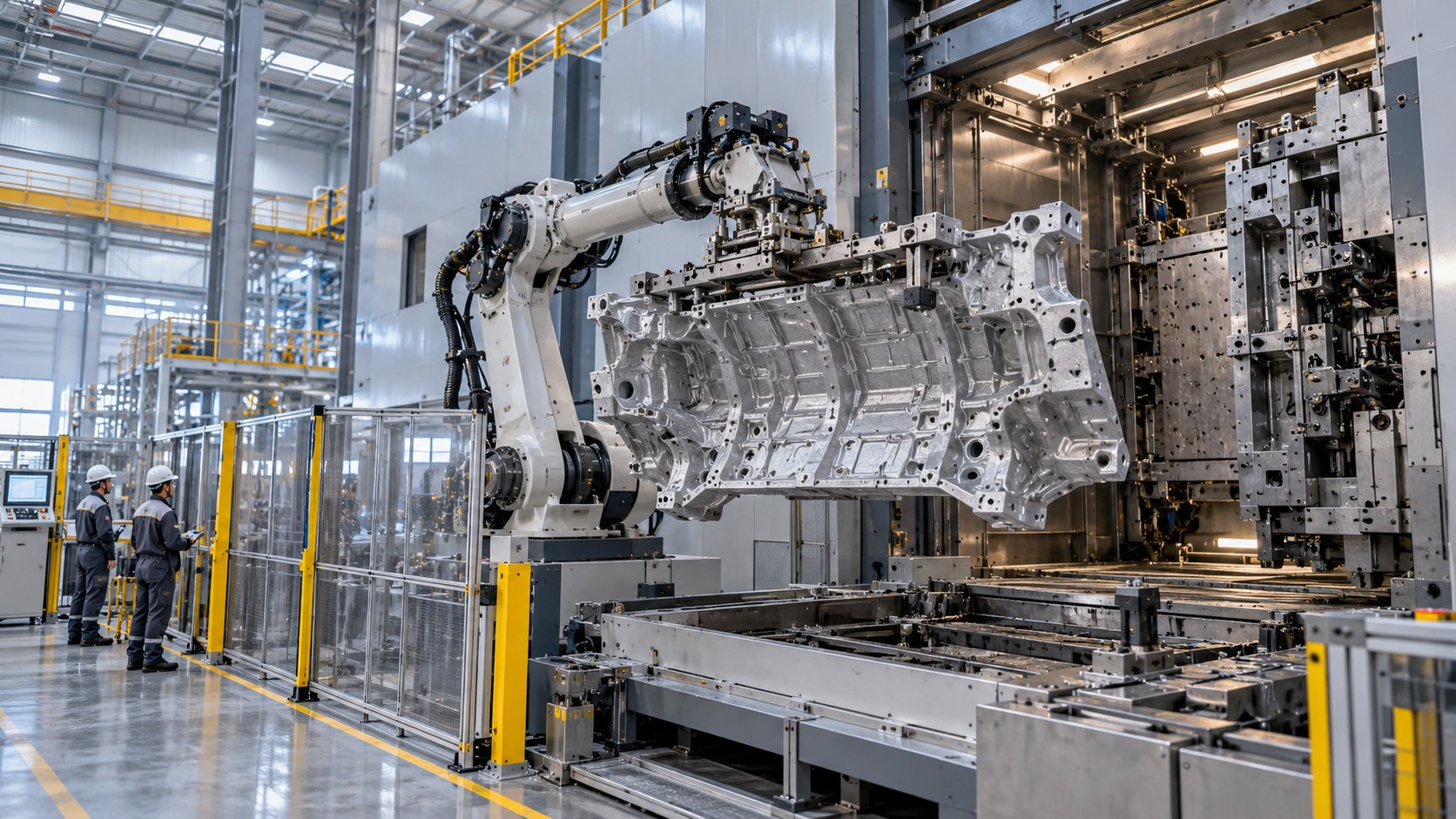 Крупная литейная установка на автомобильном заводе