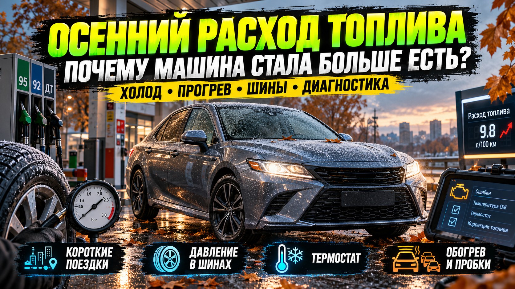 Почему машина стала больше есть: осенний расход топлива без мифов