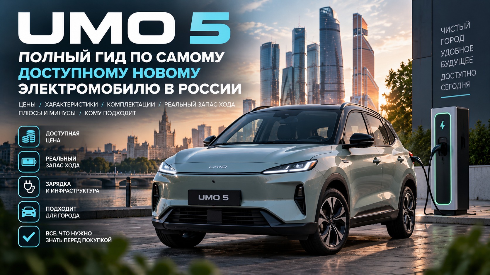 UMO 5: Полный гид по самому доступному новому электромобилю в России
