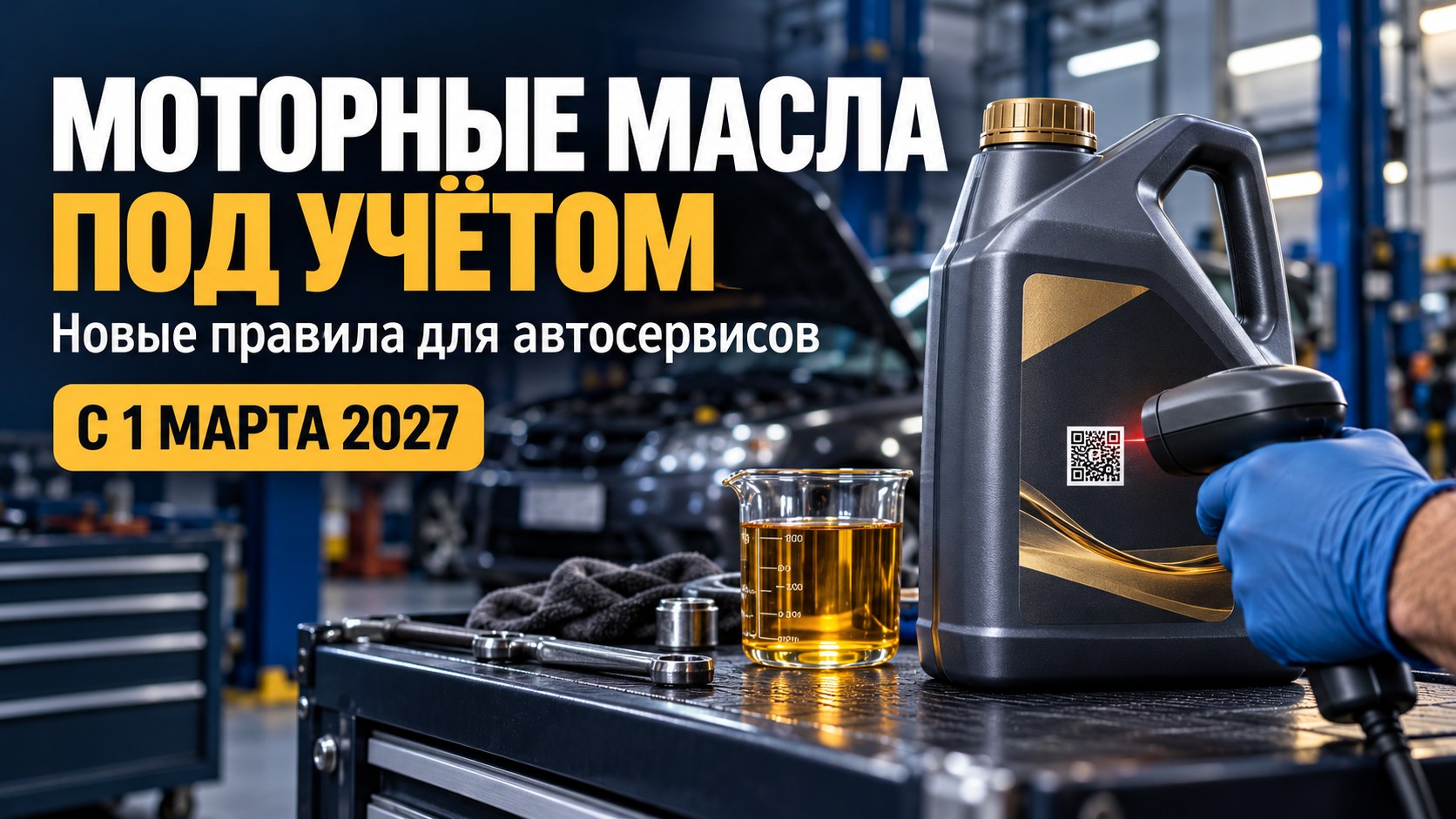 Автосервисы подключат к учёту моторных масел: что изменится с 1 марта 2027 года
