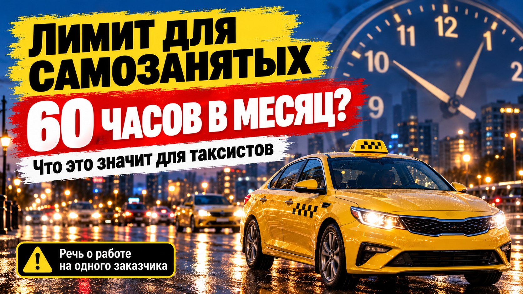 Лимит в 60 часов для самозанятых: коснётся ли он водителей такси