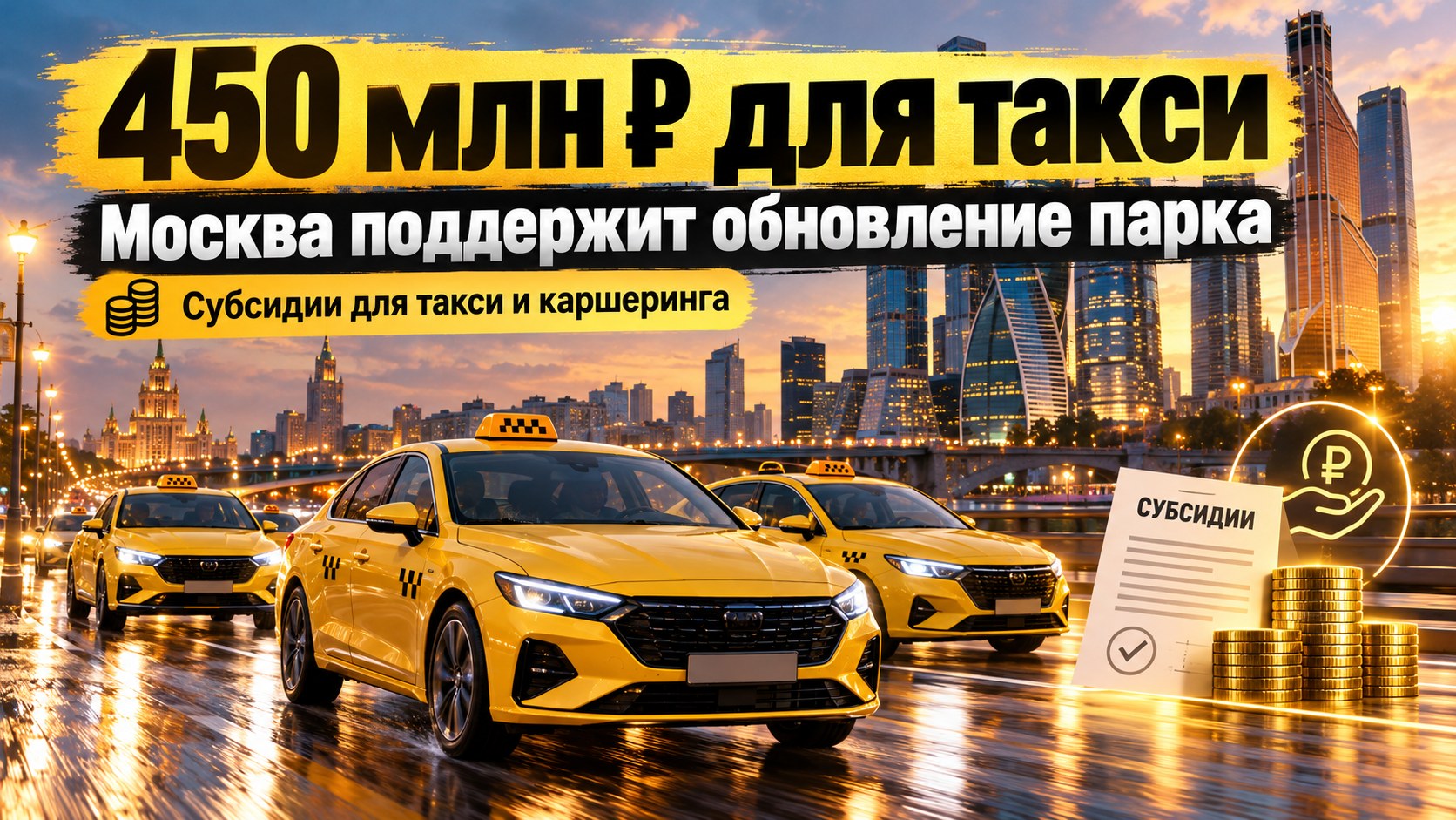 Москва направила 450 млн рублей на такси и каршеринг: что это даёт перевозчикам