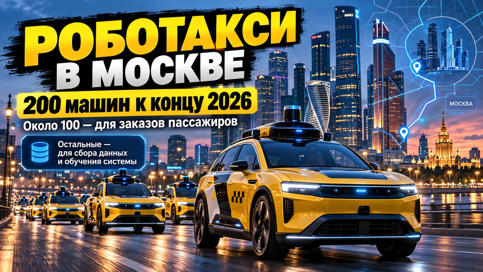 Роботакси в Москве: к концу 2026 года выйдут около 200 машин, но заказать можно будет лишь половину
