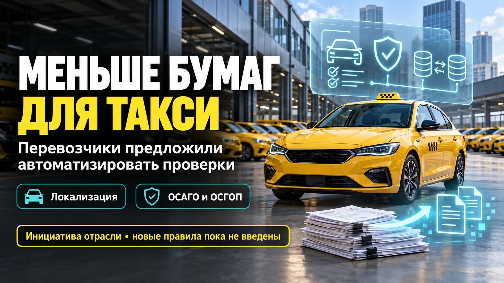 Меньше повторных документов: перевозчики предложили автоматизировать проверки такси