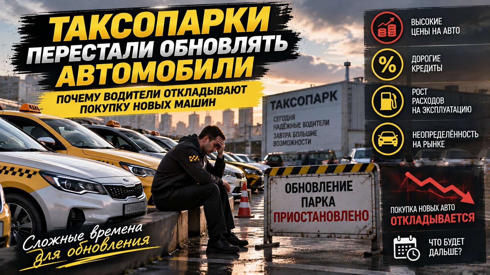 Таксопарки перестали обновлять автомобили: почему водители откладывают покупку новых машин