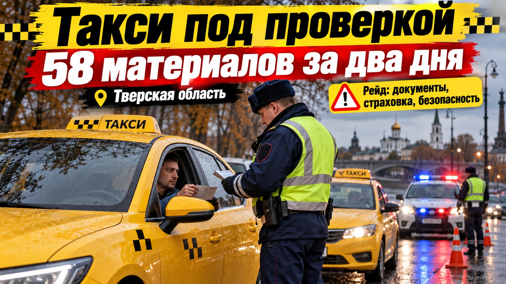 Такси под проверкой: в Тверской области за два дня составили 58 административных материалов