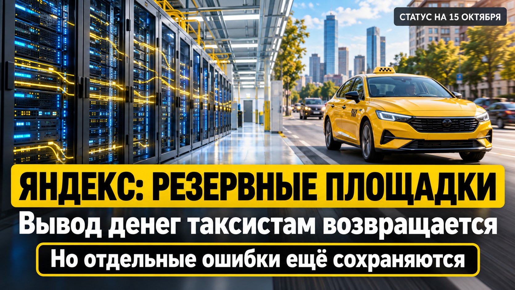 «Яндекс» переносит системы на резервные площадки: что работает в такси к 15 октября